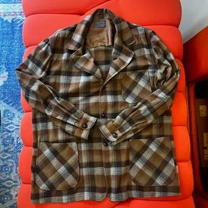 Pendleton 49er retro Rockabilly shirt sport coat cardigan 100% wool